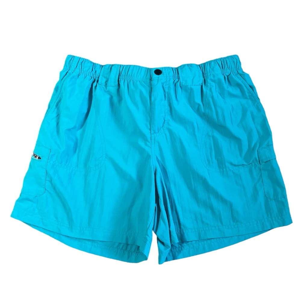 Columbia Women's Green Blue Lightweight Nylon‎ Activewear Cargo Shorts Sz. L
